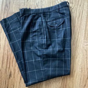 Polo by Ralph Lauren Black Checkered Dress Pants